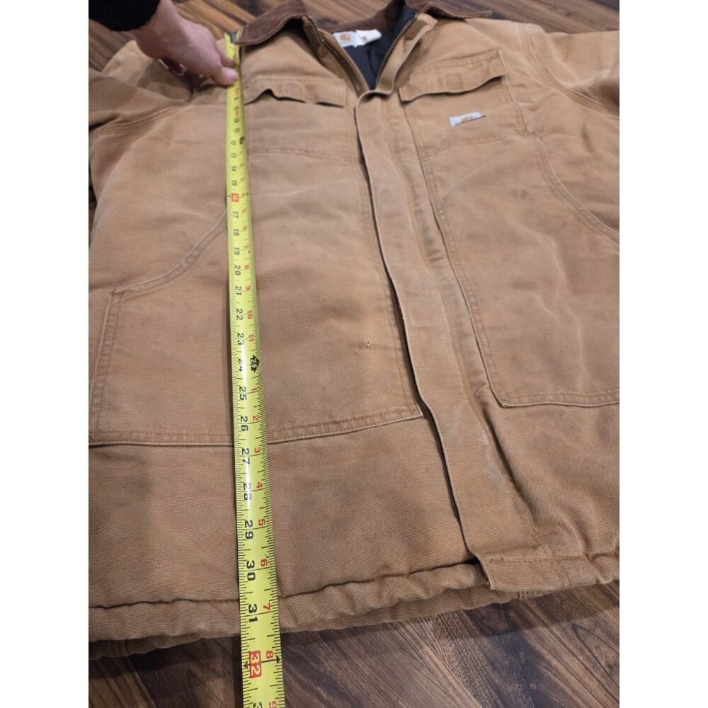 Vtg Carhartt Arctic Duck Canvas Chore Jacket Mens XL Brown Quilted Lined - Picture 12 of 16
